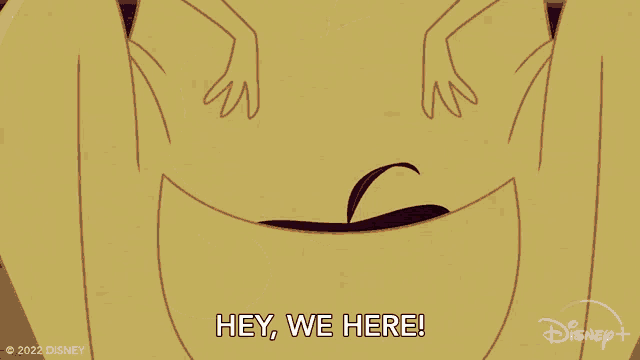 a cartoon of a woman with the words hey we here on the bottom