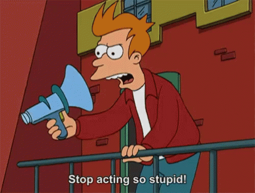 Fry Acting Stupid - Futurama GIF - Dumb GIFs