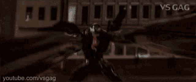 a video of spider-man fighting venom is on youtube.com/vs gag