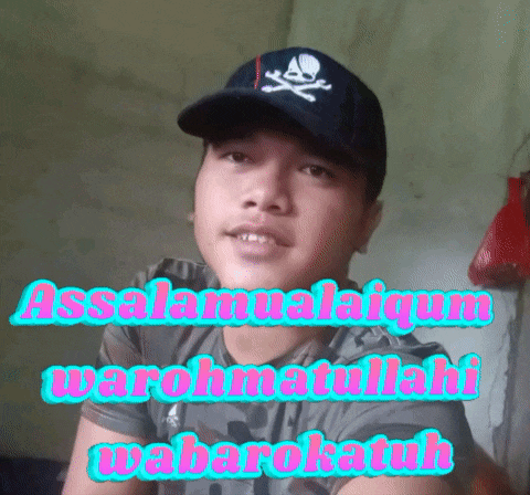 a man wearing a hat with a skull and crossbones on it says assalamualaikum