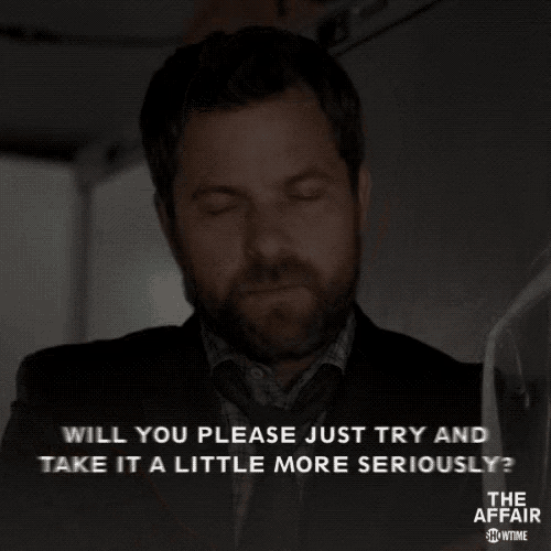 an advertisement for the show the affair with a man in a suit