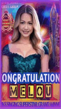 a poster that says congratulations on it with a picture of a woman