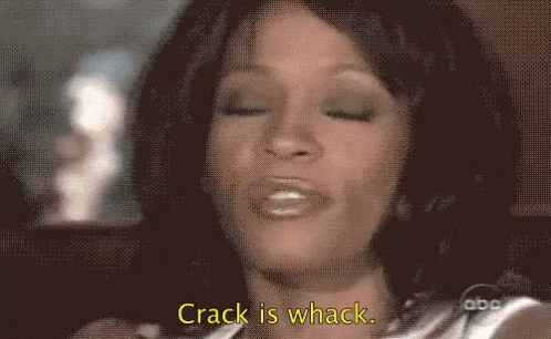 Crack Is Whack - Crack GIF - Crack Crack Is Whack Whitney Houston GIFs