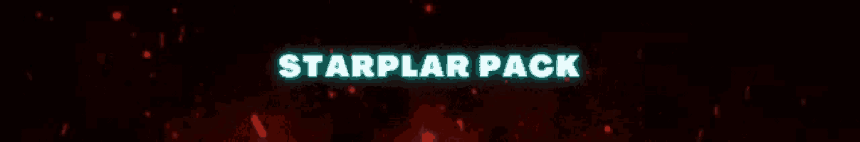 a dark background with the words starplar pack glowing