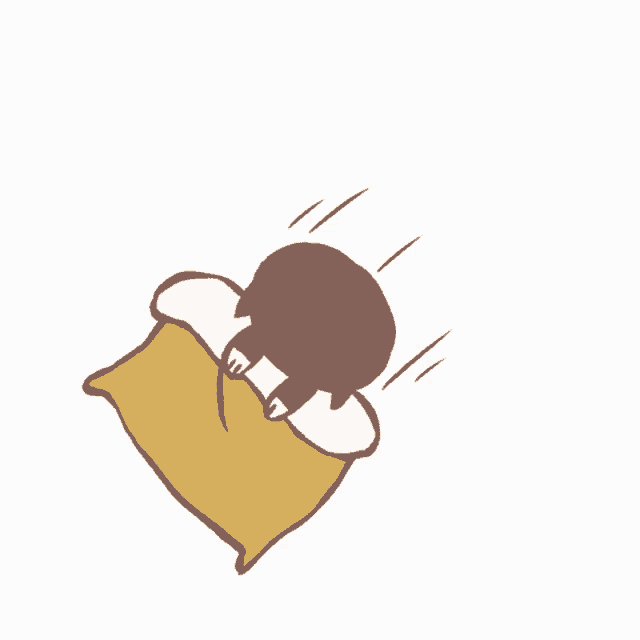 a black cat is laying on a yellow pillow with a white blanket