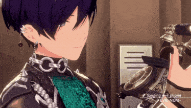 a video game called ringing evil phone shows a girl holding a phone
