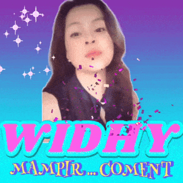 a woman 's face is surrounded by confetti and the word vidhy is visible