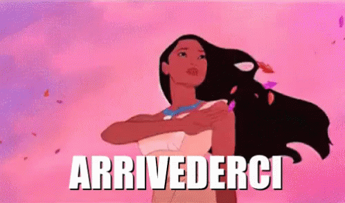 Arrivederci Addio Ciao Buon Viaggio Pocahontas Disney GIF - Bye Goodbye Pocahontas GIFs