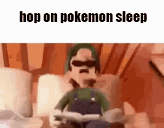 a cartoon character is sitting on a couch playing a video game .