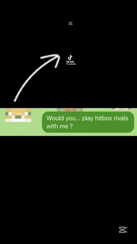 a picture of a man with a speech bubble that says " would you ... play hitbox rivals with me ? "