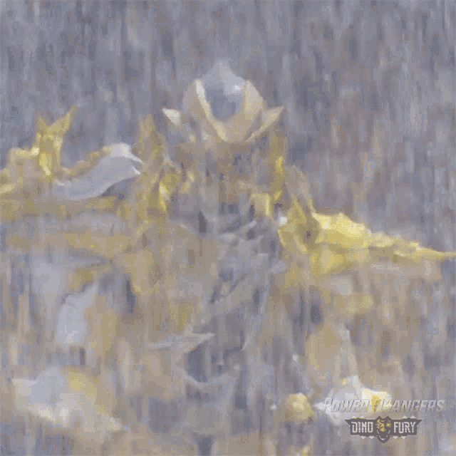 Staring Through The Rain Gold Ranger GIF - Staring Through The Rain Gold Ranger Aiyon GIFs