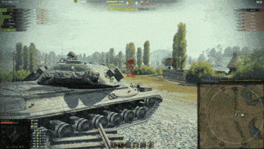 a screenshot of a video game shows a tank in the middle of a battle