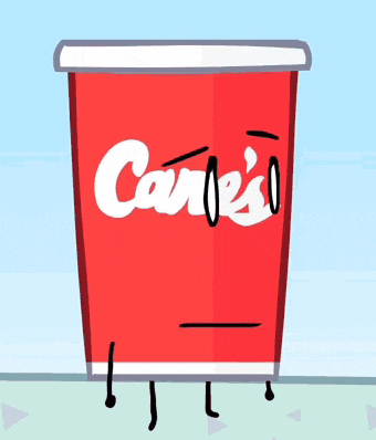 a cartoon drawing of a cup that says care 's on it