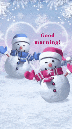Good Morning Snowman GIF - Good Morning Snowman Winter GIFs