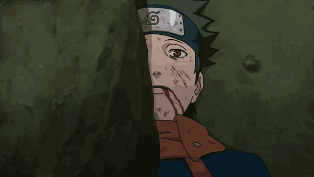 a man with a bandage on his head has a 6 on it
