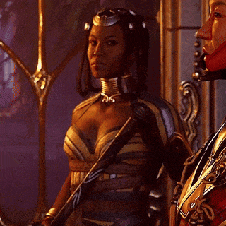 a man and a woman are standing next to each other .
