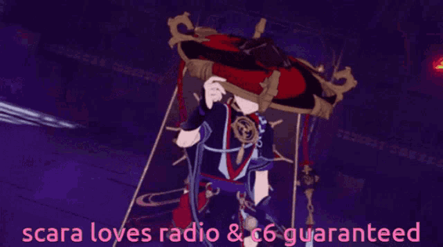 scara loves radio and is guaranteed with a picture of scara