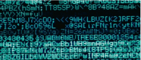 a computer screen with a lot of letters and numbers