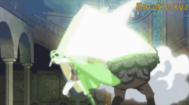 a screenshot of a video with the word baratie.xyz at the top