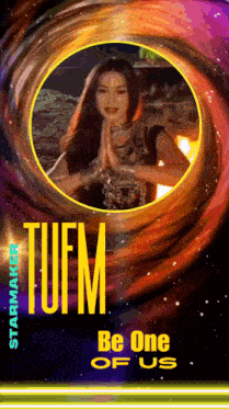 a poster that says tufm be one of us with a picture of a woman