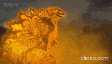 a cartoon drawing of a monster with a flame coming out of it 's mouth .