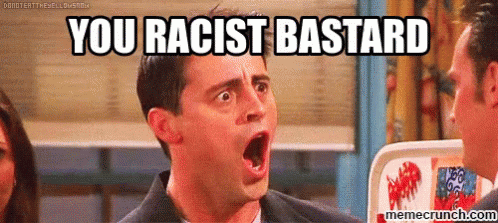 You Racist Bastard - Bastard GIF - Bastard You Racist Bastard Friends GIFs