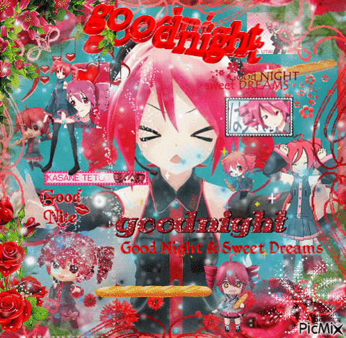 a collage of anime characters with the words goodnight good night sweet dreams
