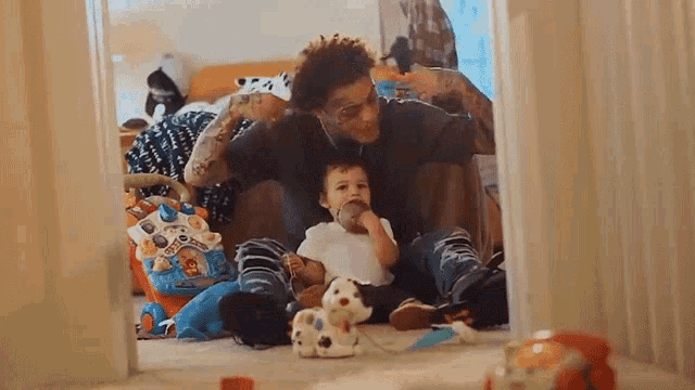 Playing With Baby Lil Skies GIF - Playing With Baby Lil Skies On Sight Song GIFs