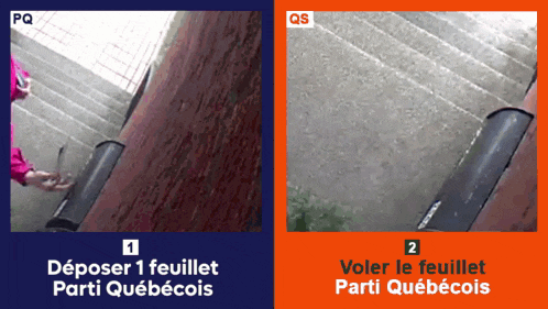 a picture of a staircase and a picture of a leaflet