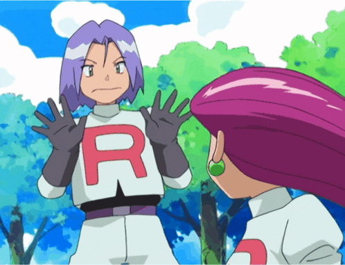 a cartoon character has the letter r on their shirt