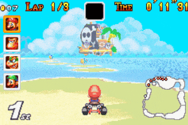 Mario Kart Super Circuit Game Boy Advance GIF - Mario Kart Super Circuit Game Boy Advance Shy Guy Beach GIFs