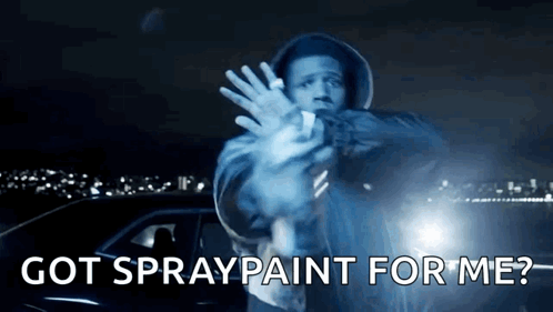 Spray Paint A Boogie Wit Da Hoodie GIF - Spray Paint A Boogie Wit Da Hoodie King Of My City Song GIFs