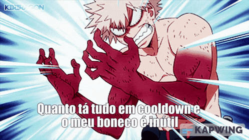 a cartoon character with a caption that says " quanto ta tudo em cooldown "