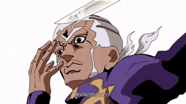 a cartoon drawing of a man with chinese writing on the bottom right corner
