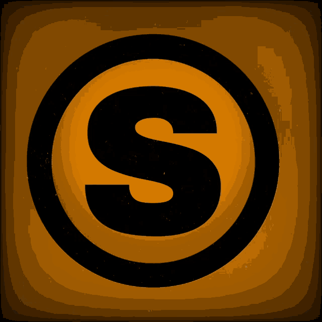 a black letter s in a yellow circle