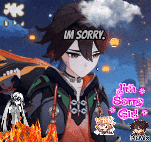 a cartoon character says i 'm sorry
