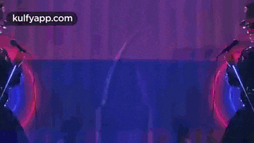 a blue and purple background with the words nene maharaj written on it