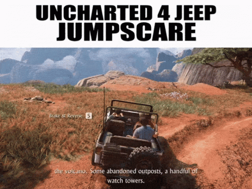 Jumpscare Uncharted4 GIF