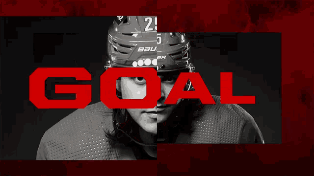 a hockey player wearing a helmet that says bauer is shown in a black and white photo