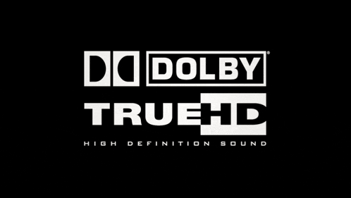 the dolby truehd logo is on a black background and says high definition sound .