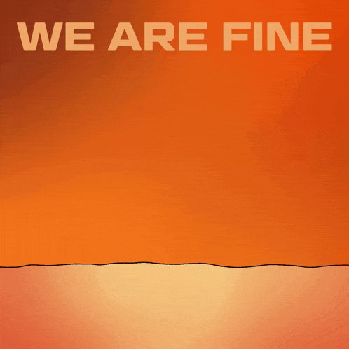 a cartoon hand giving a thumbs up and the words we are fine
