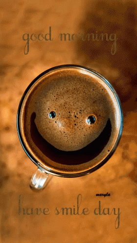 Good Morning Coffee GIF - Good Morning Coffee Have A Smile Day GIFs
