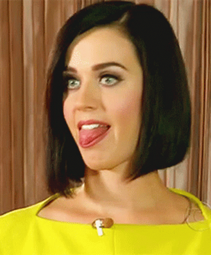Katy Perry Bob Hair Yellow Dress GIF - Katy Perry Bob Hair Yellow Dress GIFs