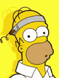 a cartoon of homer simpson with a cigarette in his mouth .