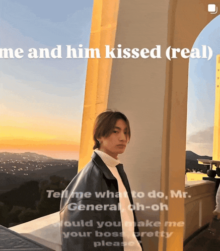 a picture of a man with the words me and him kissed