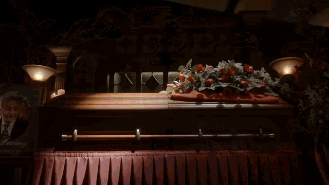 a large fireball is coming out of a table