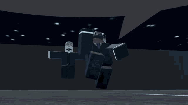 a roblox character with a green hat and a purple tie is flying in the air