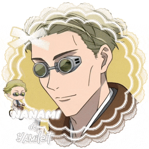 a picture of a man with glasses and the name nanami de yamilet on it