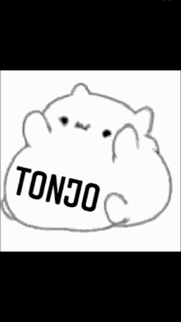 a phone screen shows the word tonjo on it