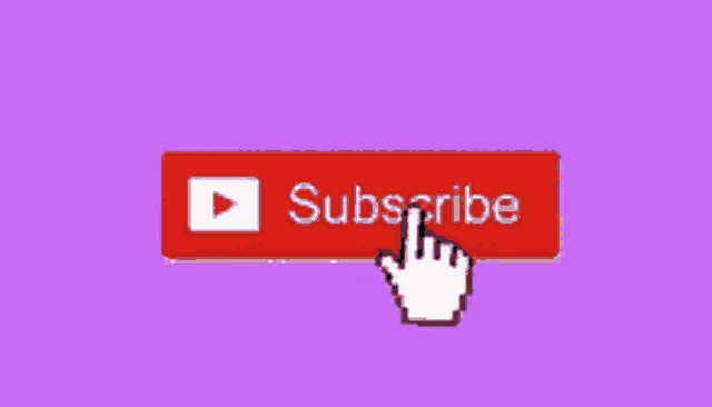 a purple background with a hand pointing to a subscribe button